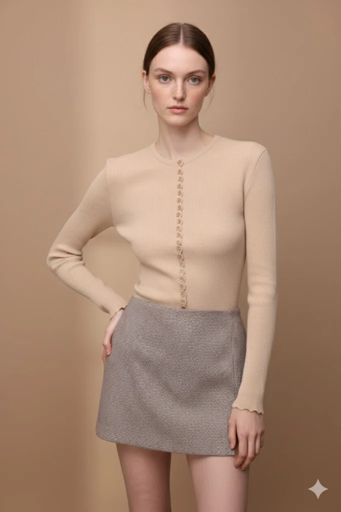 Arabella Düğme Detaylı Triko – görsel 3
