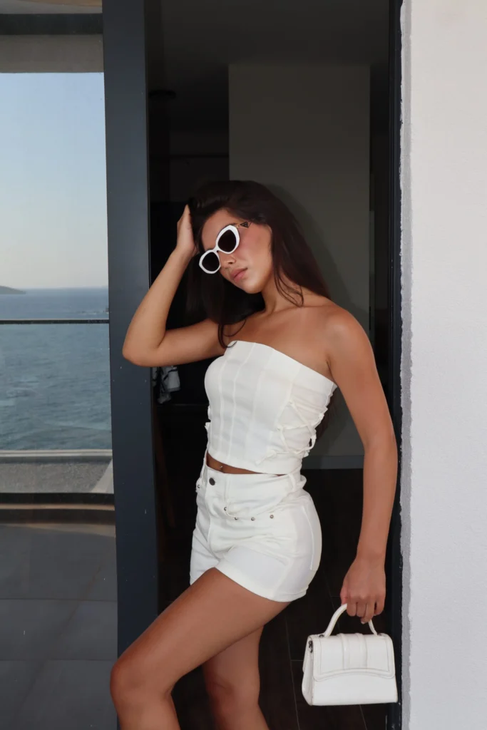 Milan Beyaz Şort – görsel 4