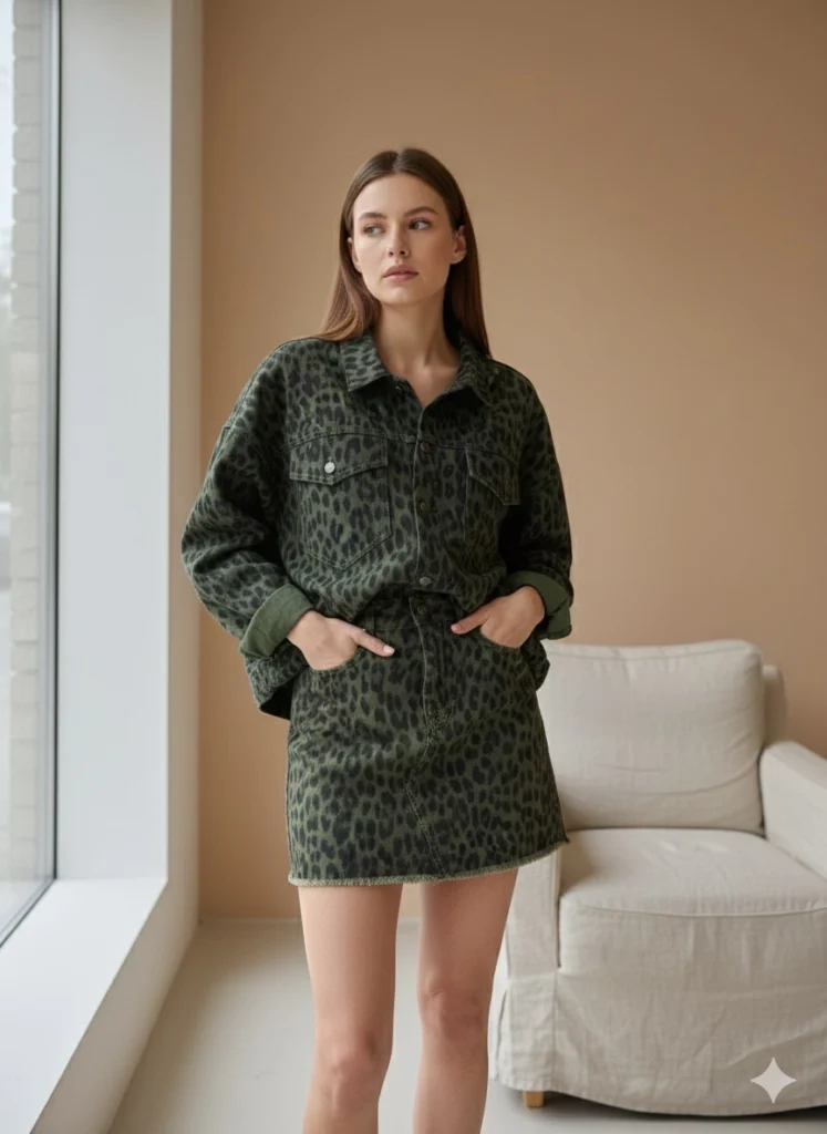 Laura Leopar Desenli Ceket – görsel 2