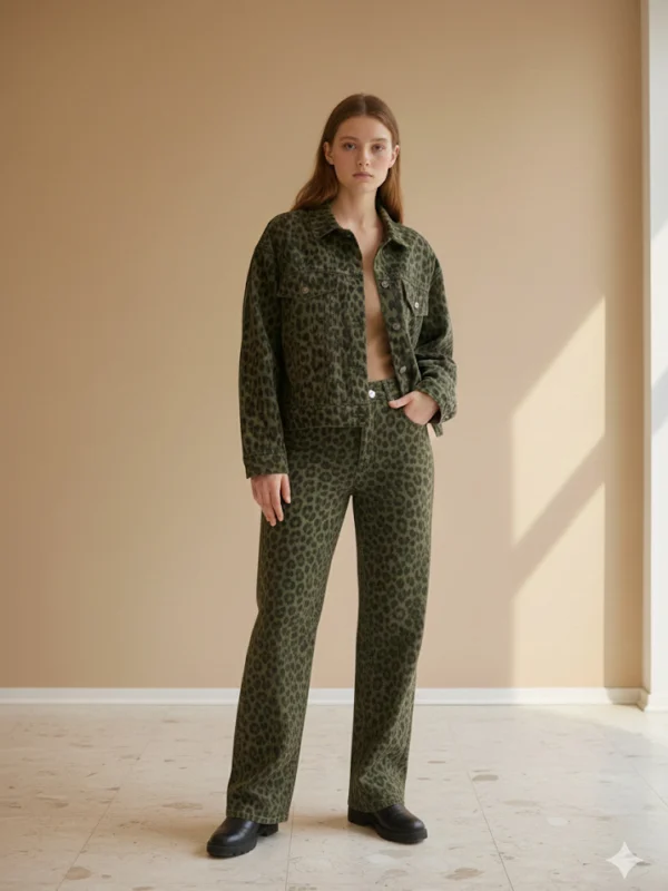 Laura Leopar Desenli Ceket