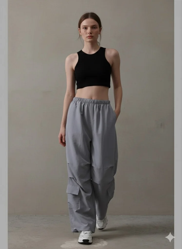 Sophie Gri Kargo Pantolon – görsel 1